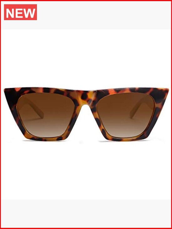 Trendy Square Cateye Polarized Sunglasses Oversized Frame Shades main image 4